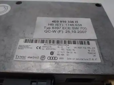 Second-hand car spare part audio system / radio cd for audi q7 (4l) 3.0 tdi oem iam references 4e0910336h  