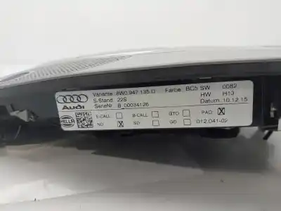 Автозапчасти б/у внутренний свет за audi a4 b9 (8w2, 8wc) 40 tdi ссылки oem iam 8w0947135d  