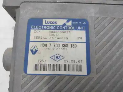 Second-hand car spare part ecu engine control for renault megane i scenic (ja0) 1.9 turbodiesel cat (f8q-784) oem iam references 7700868189  
