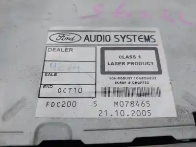 Second-hand car spare part audio system / radio cd for ford focus c-max (cap) ambiente (d) oem iam references 5m5t18c815fa  