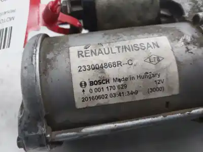 Peça sobressalente para automóvel em segunda mão motor de arranque por renault kadjar zen 110 cv / 81 kw referências oem iam 233004868rc