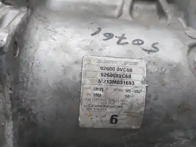 Peça sobressalente para automóvel em segunda mão compressor de ar condicionado a/a a/c por nissan note (e12) 1.5 dci referências oem iam 926003vc6b  
