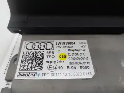 Автозапчасти б/у многофункциональный дисплей за audi a4 b9 (8w2, 8wc) 40 tdi ссылки oem iam 8w1919604  