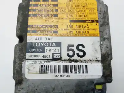 Автозапчастина б/у блок управління подушками безпеки для toyota hilux (kun) double cab 4x4 посилання на oem iam 891700k141 Автозапчастина б/у блок управління подушками безпеки для toyota hilux (kun) double cab 4x4 посилання на oem iam 891700k141