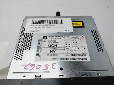 Gebrauchtes Autoersatzteil AUDIOSYSTEM / RADIO-CD zum OPEL ASTRA H BERLINA  OEM-IAM-Referenzen 13289935  