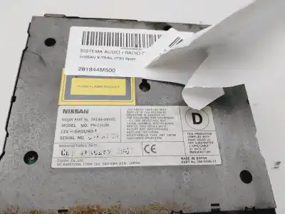 Gebrauchtes Autoersatzteil AUDIOSYSTEM / RADIO-CD zum NISSAN X-TRAIL (T30)  OEM-IAM-Referenzen 281844M500  