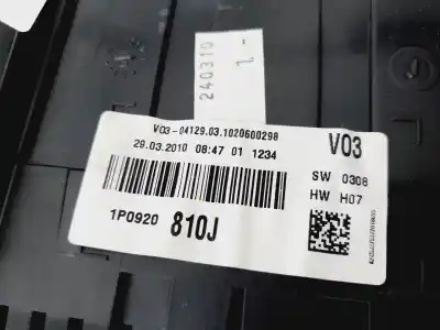 Second-hand car spare part dashboard for seat leon (1p1) reference oem iam references 1p0920810j  