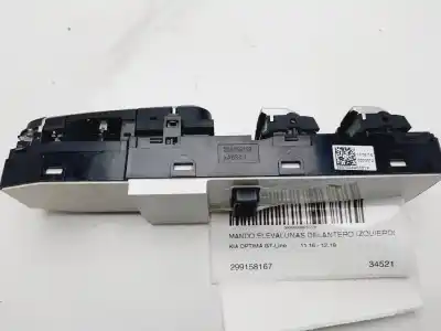 Peça sobressalente para automóvel em segunda mão botão / interruptor elevador vidro dianteiro esquerdo por kia optima (jf) 1.7 crdi referências oem iam 299158167  