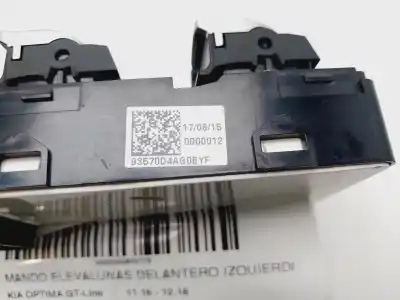 Peça sobressalente para automóvel em segunda mão botão / interruptor elevador vidro dianteiro esquerdo por kia optima (jf) 1.7 crdi referências oem iam 299158167  