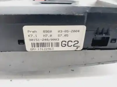 Second-hand car spare part HEATING / AIR CONDITIONING CONTROL PANEL for OPEL ASTRA H BERLINA  OEM IAM references 13122963  
