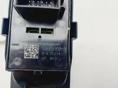 Second-hand car spare part left front power window switch for skoda rapid ambition oem iam references 5jb959857 Second-hand car spare part left front power window switch for skoda rapid ambition oem iam references 5jb959857