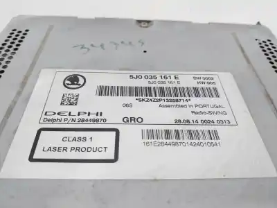 Second-hand car spare part audio system / radio cd for skoda rapid ambition oem iam references 5j0035161e   Second-hand car spare part audio system / radio cd for skoda rapid ambition oem iam references 5j0035161e