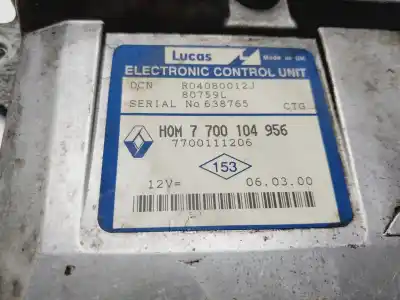 Автозапчастина б/у ебу контролер двигуна для renault kangoo (f/kc0) alize 64 cv / 47 kw посилання на oem iam 7700104956  