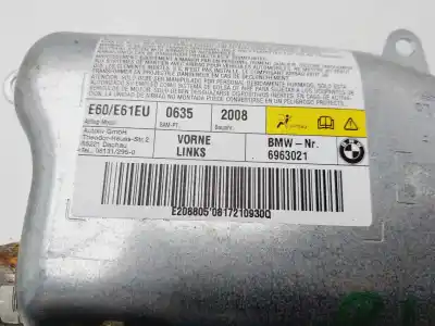 Peça sobressalente para automóvel em segunda mão airbag frontal lado esquerdo por bmw serie 5 touring (e61) 535d 286 cv / 210 kw referências oem iam 6963021