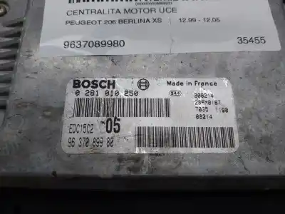 Second-hand car spare part ecu engine control for peugeot 206 2.0 hdi-rhy oem iam references 9637089980  