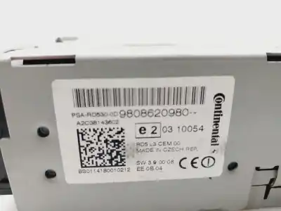 Peça sobressalente para automóvel em segunda mão sistema de áudio / rádio cd por citroen c4 lim. tonic referências oem iam 9808620980