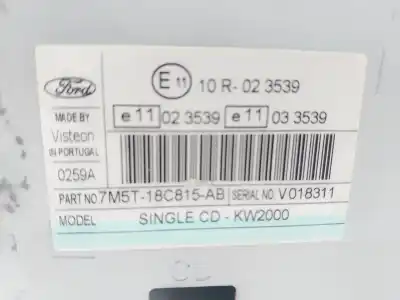 Автозапчасти б/у аудиосистема / радио cd за ford c-max (cb3) trend ссылки oem iam 7m5t18c815ab  
