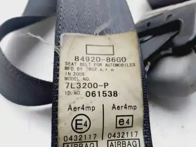 Peça sobressalente para automóvel em segunda mão cinto de segurança dianteiro direito por suzuki ignis rm (mh) básico referências oem iam 8492086g0  