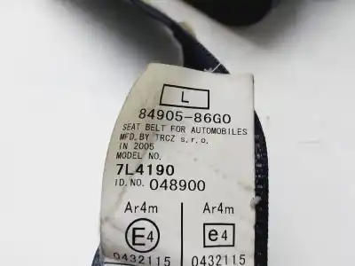 İkinci el araba yedek parçası sol arka emniyet kemeri için suzuki ignis rm (mh) básico oem iam referansları 8490586g0  