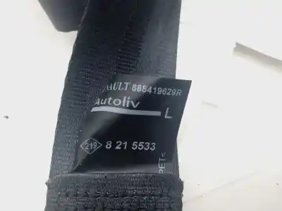 Автозапчастина б/у задній лівий ремін безпеки для renault clio iv (bh_) 0.9 tce 90 посилання на oem iam 888419629r  