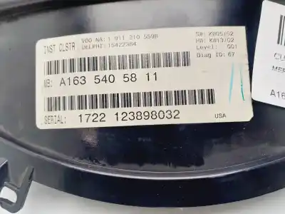 Pezzo di ricambio per auto di seconda mano pannello degli strumenti per mercedes-benz clase m (w163) 400 cdi (163.128) 250 cv / 184 kw riferimenti oem iam a1635405811  