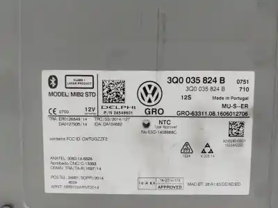 Автозапчасти б/у аудиосистема / радио cd за volkswagen passat berlina (3g2) crl ссылки oem iam 3q0035824b  