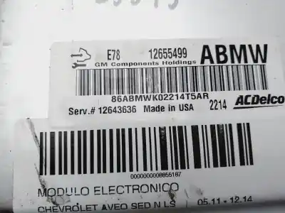 Gebrauchtes Autoersatzteil elektronisches modul zum chevrolet aveo berlina hatchback a12xer oem-iam-referenzen 12655499  