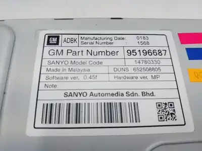 Second-hand car spare part multifunction display for opel insignia a country tourer (g09) 2.0 cdti (47) oem iam references 95196687  