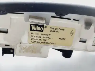 Second-hand car spare part heating / air conditioning control panel for renault scenic rx4 (ja0) 1.9 dci salomon oem iam references 663212p