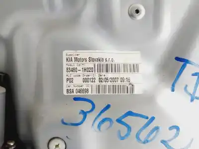 Peça sobressalente para automóvel em segunda mão elevador de vidros traseiro direito por kia ceed active 116 cv / 85 kw referências oem iam 834801h020  