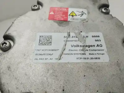 Pezzo di ricambio per auto di seconda mano COMPRESSORE ARIA CONDIZIONATA per VOLKSWAGEN GOLF VII (5G1, BQ1, BE1, BE2)  Riferimenti OEM IAM 5QE816803H  