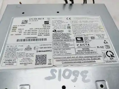 Second-hand car spare part audio system / radio cd for seat ateca (khp) style go 149 cv / 110 kw oem iam references 575035862b