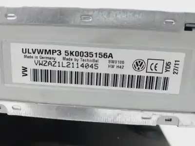 Second-hand car spare part AUDIO SYSTEM / RADIO CD for VOLKSWAGEN GOLF VI (5K1)  OEM IAM references 5K0035156A  