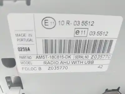 Автозапчасти б/у аудиосистема / радио cd за ford fiesta (ccn) trend ссылки oem iam am5t18c815dk  