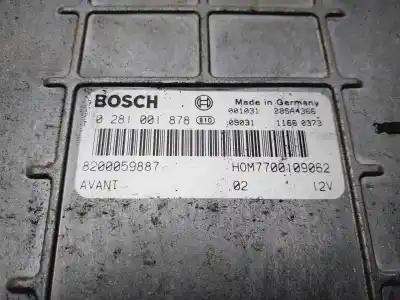 Автозапчасти б/у блок управления двигателем за renault clio ii fase i (b/cbo) 1.9 dti diesel 80 cv / 59 kw ссылки oem iam 8200059887  