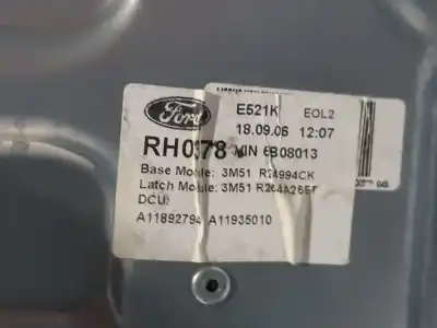 Автозапчастина б/у регулятор скла заднього правого для ford focus c-max (cap) trend (d) посилання на oem iam 3m51r24994ck  