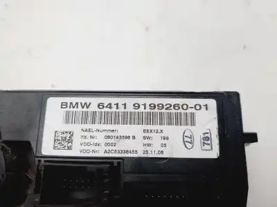 Peça sobressalente para automóvel em segunda mão COMANDO DE SOFAGEM (CHAUFFAGE / AR CONDICIONADO) por BMW SERIE 1 BERLINA (E81/E87)  Referências OEM IAM 64119199260  