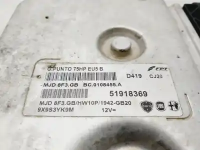 Peça sobressalente para automóvel em segunda mão centralina de motor uce por fiat punto (199) easy referências oem iam 51918369