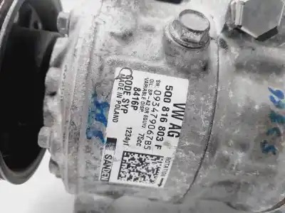 Peça sobressalente para automóvel em segunda mão COMPRESSOR DE AR CONDICIONADO A/A A/C por VOLKSWAGEN GOLF VII LIM. (BQ1)  Referências OEM IAM 5Q0816803F  
