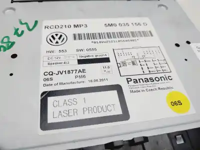 İkinci el araba yedek parçası SES SISTEMI / RADYO CD için VOLKSWAGEN POLO V (6R1, 6C1)  OEM IAM referansları 5M0035156D  