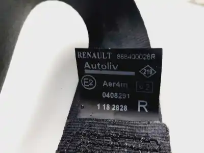 Peça sobressalente para automóvel em segunda mão cinto de segurança traseiro direito por renault scenic iii emotion referências oem iam 888400028r