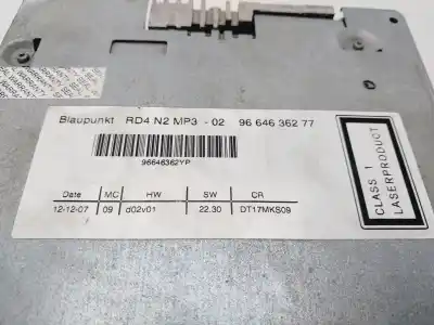 Автозапчастина б/у аудіо система / радіо cd для peugeot 407 sport посилання на oem iam 9664636277  