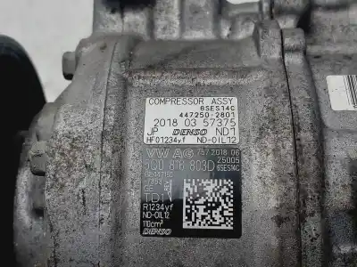 Peça sobressalente para automóvel em segunda mão COMPRESSOR DE AR CONDICIONADO A/A A/C por SEAT ARONA  Referências OEM IAM 5Q0816803D  