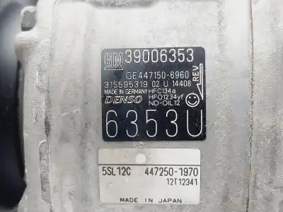 Pezzo di ricambio per auto di seconda mano compressore aria condizionata per opel corsa e selective riferimenti oem iam 39006353  