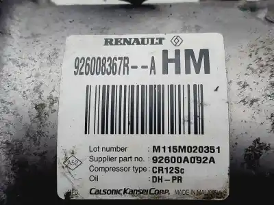 Pezzo di ricambio per auto di seconda mano compressore aria condizionata per dacia duster laureate 4x2 riferimenti oem iam 926008367r  