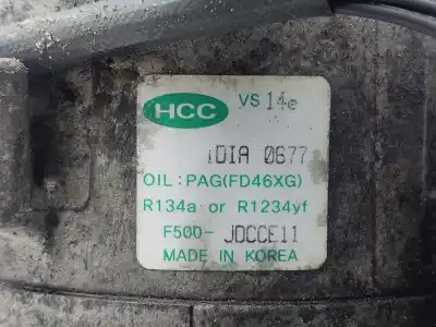 Peça sobressalente para automóvel em segunda mão compressor de ar condicionado a/a a/c por kia pro_ceed drive 110 cv / 81 kw referências oem iam 97701a6700  
