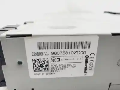 Автозапчастина б/у аудіо система / радіо Cd для CITROEN C-ELYSÉE Seduction Посилання на OEM IAM 98075810ZD  