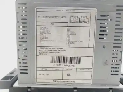 Peça sobressalente para automóvel em segunda mão sistema de áudio / rádio cd por chevrolet aveo lt referências oem iam 96647737  