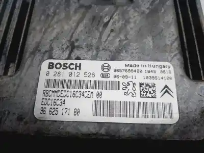 Second-hand car spare part ecu engine control for peugeot 207 xt pack oem iam references 9662517180  