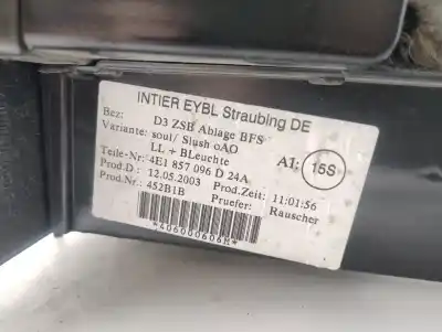 Автозапчастина б/у бардачок для AUDI A8 (4E2) 4.2 FSI Quattro 350 CV / 257 KW Посилання на OEM IAM 4E1857096D  